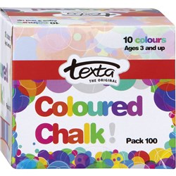 Texta Chalk Assorted Colours Pack Of 100 