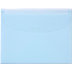 Marbig Expanding Wallet With 3 Tabs A4 Pastel Blue 