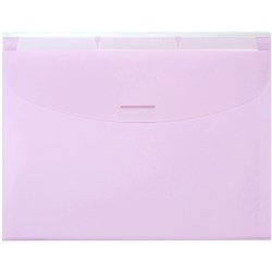 Marbig Expanding Wallet With 3 Tabs Pastel Pink