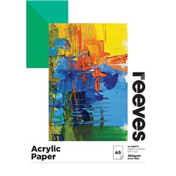 Reeves Acrylic Paper Pad A5 360gsm 12 Sheets 