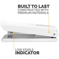 Fellowes LX820 Classic Desktop Stapler  Full Strip White