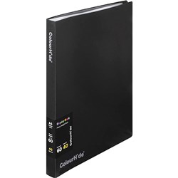 ColourHide Fixed Display Book A4 40 Sheets Black 