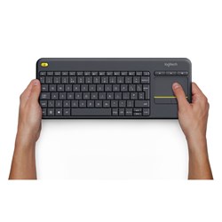 Logitech K400 Plus Wireless Touch Keyboard Black 