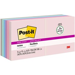 Post-it 654-24NH-CP Super Sticky Notes Recycled 76x76mm Wunderlust Cabinet Pack of 24