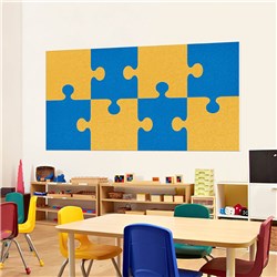 Visionchart SANA Easy Stick Acoustic Wall Tile 2400x1200mm Jigsaw 8 Pieces 2 Colours