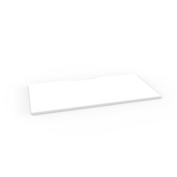Rapidline Rectangle Scalloped Table Top Only 1500W x 750D x 25mmH Natural White