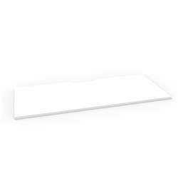 Rapidline Rectangle Scalloped Table Top Only 1800W x 750D x 25mmH Natural White
