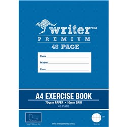 Writer Premium A4 10mm Ruled 48 Page Grid Book Seal 