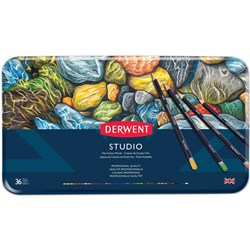 Derwent Studio 36 Pencils Assorted Tin Pack Of 36