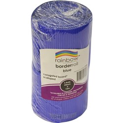 RAINBOW CORRUGATED BOARD Border Roll Blue 180GSM 60mmx10m