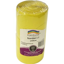 RAINBOW CORRUGATED BOARD Border Roll Yellow 180GSM 60mmx10m