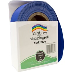 Rainbow Stripping Roll Ribbed 50mm x 30m Blue
