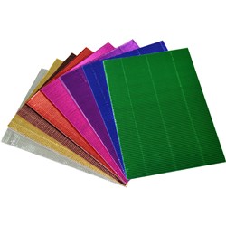 RAINBOW CORRUGATED BOARD Metallic A4 180GSM 20 sheets