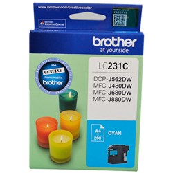 BROTHER INK CARTRIDGE LC-231C Cyan 260 pages