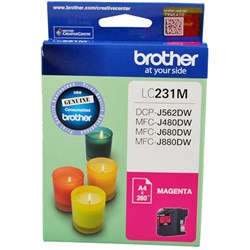 BROTHER INK CARTRIDGE LC-231M Magenta 260 pages