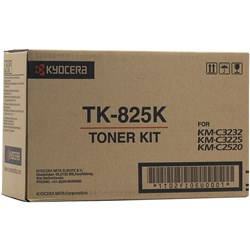 KYOCERA TK825 BLACK TONER KMC2520 KMC3225 KMC3232 