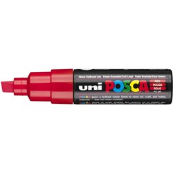 Uni Posca Paint Marker PC-8K  Broad 8mm Chisel Tip  Red