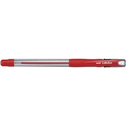 Uni SG100 Lakubo Ballpoint Pen Comfort Grip Medium 1mm Red Pack of 12