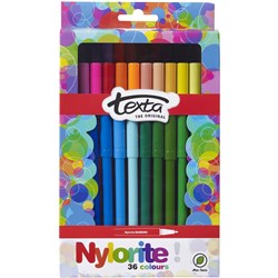 Texta Nylorite Colouring Markers Assorted Pack Of 36 