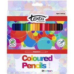 Texta Regular Coloured Pencils Assorted Pack Of 24 