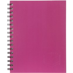 Spirax 512 Hard Cover Notebook A4 Ruled 200 Page Side Opening Pink