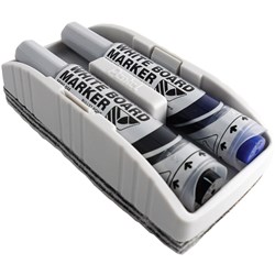 Pentel MWLC Maxiflo Whiteboard Eraser Marker Set Pump It Black & Blue Pack of 2