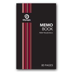 OLYMPIC NOTEBOOK STRIPE 80Pg 165x100 Memo Feint Ruled 