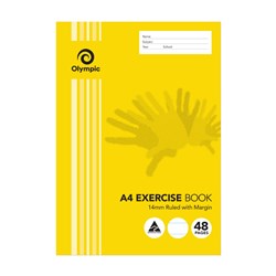 Olympic Exercise Book E144 Ruled A4 14mm 48 Page   