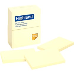 HIGHLAND 6559 NOTES Recycled Yellow 76mm X 127mm 