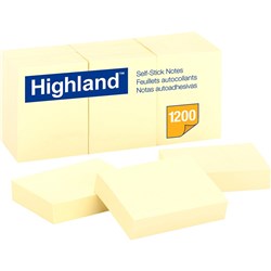 HIGHLAND 6539 NOTES Recycled Yellow 36mm X 48mm 