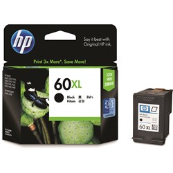 HP 60XL Ink Cartridge High Yield Black CC641WA