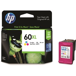 HP 60XL Ink Cartridge High Yield Tri Colour CC644WA