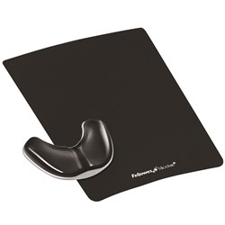 Fellowes Gliding Palm Support & Mouse Pad Black