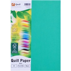 Quill Colour Copy Paper A4 80gsm Green Ream of 500