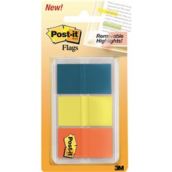 Post-It 680HFBYO Flag Translucent 25x45mm Blue, Yellow, Orange Pack of 60