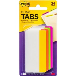 Post-It 686-PLOY3IN Durable Tabs 75x38mm Bright Assorted Pack of 24