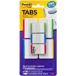 Post-It 686-VAD1 Durable Tabs 50mm & 25mm Assorted Colours Value Pack of 114