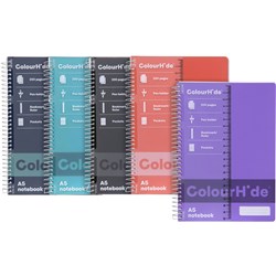 Colourhide Spiral Notebook A5 Side Bound 200 Page Assorted