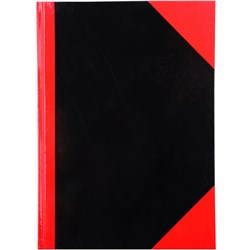 Cumberland Black & Red Notebook Gloss A7 Ruled 100 Leaf