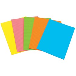 Marbig Writing Pads Fluoro A6 Assorted 40 Leaf Pack Of 10 