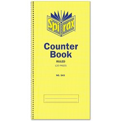 Spirax 543 Counter Book 297 x 135mm 120 Page Side Opening 