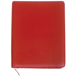 Collins A4 Executive Portfolio PU Zippered Red 