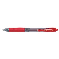 Pilot G2 Gel Ink Pen Retractable Fine 0.7mm Red  