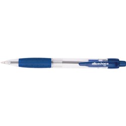 Office Choice Ballpoint Retractable Pen Medium 1mm Blue