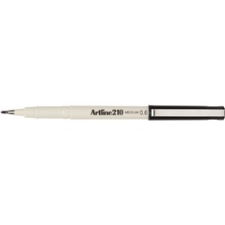 Artline 210 Fineliner Pen Medium 0.6mm Black 