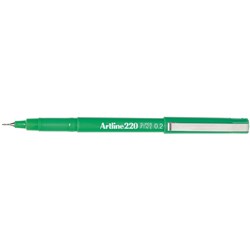 Artline 220 Fineliner Pen Super Fine 0.2mm Green 