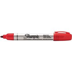 Sharpie Pro Aluminium Barrel Permanent Marker Bullet 1.5mm Red