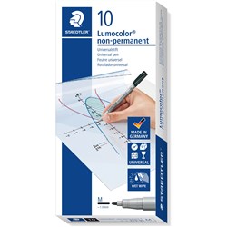 Staedtler 315 Lumocolor Marker Non-Perm Med 1mm Blue Box of 10