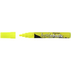 Texta Liquid Chalk Marker Wet Wipe Bullet 4.5mm Yellow 