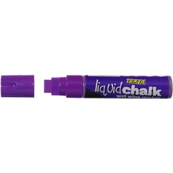 Texta Jumbo Liquid Chalk Marker Wet Wipe Chisel 15mm Purple